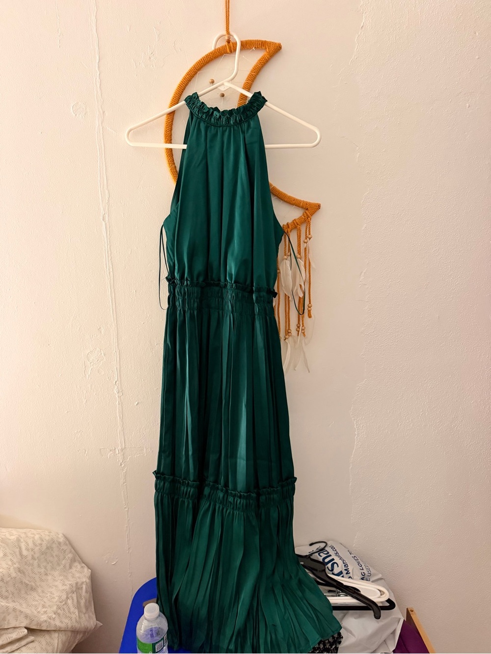 Emerald Green Halter Maxi Dress